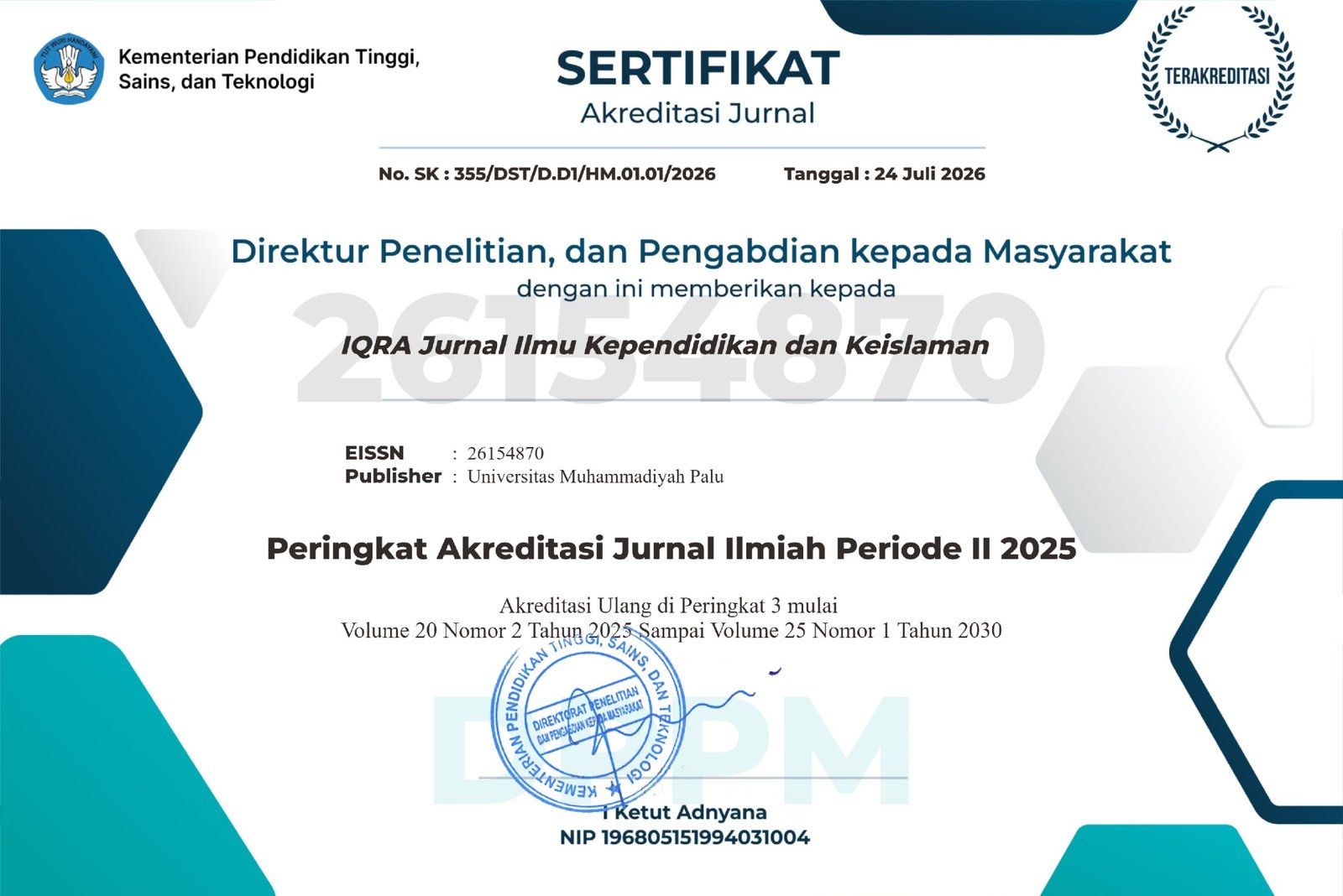 SK Akreditasi IQRA